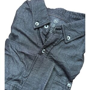 Free Fly Performance Bamboo Button Down Shirt Mens XL Black Gray Long Sleeve